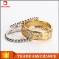 Fashion beautiful party costume accessory Indian jewelry engagement rings alloy material 18k gold plated women rings set